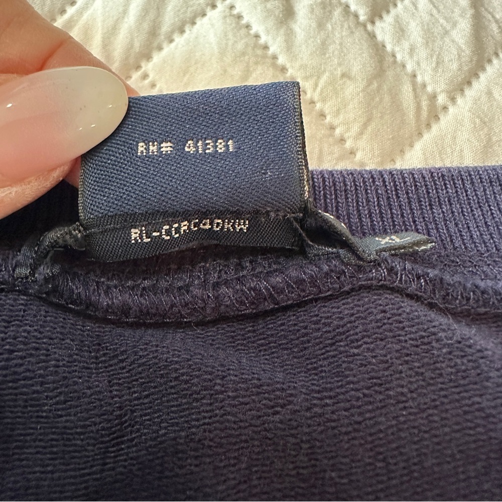 Ralph Lauren Navy Sweatshirt with Gold Emblem - Picture 10 of 15